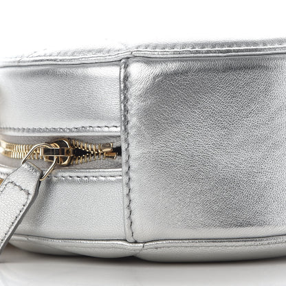 Chanel Metallic Lambskin Quilted Chanel 19 Round Clutch With Chain Silver 8 of 9