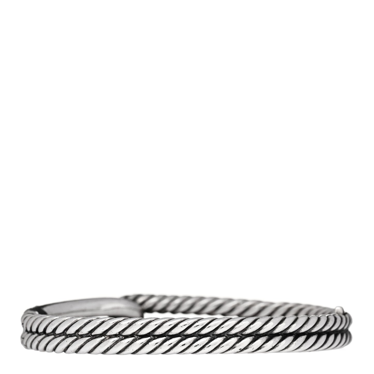 Sterling Silver Diamond Pave 10mm Single Loop Labyrinth Bracelet