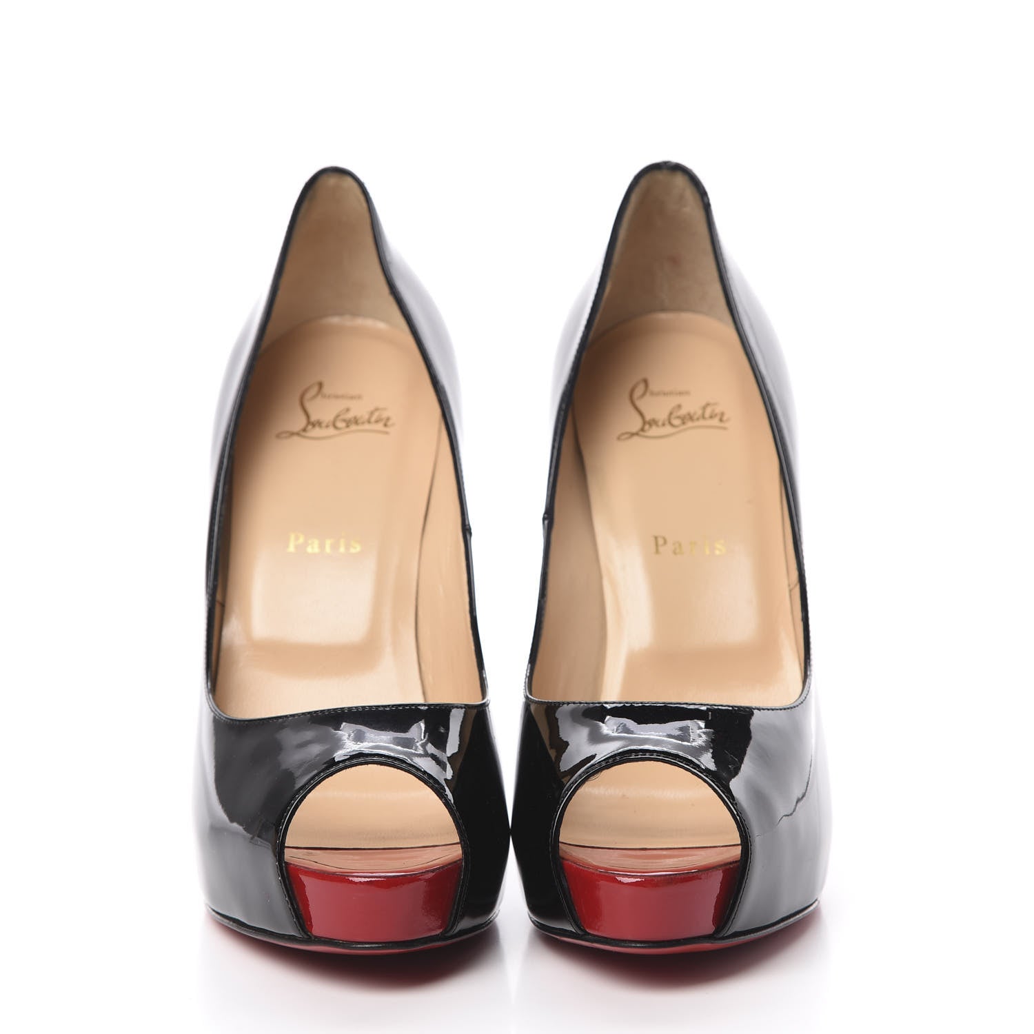 Christian Louboutin Patent New Very Prive 120 Pumps 40.5 Black Red 2 of 10