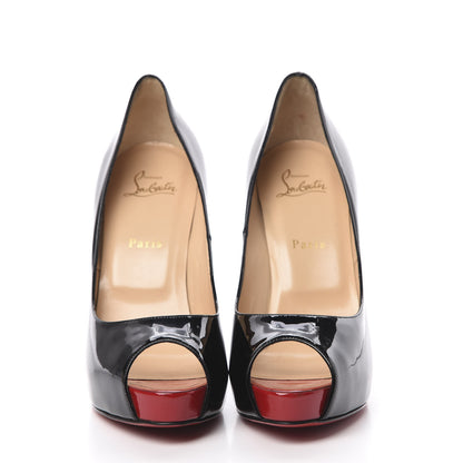 Christian Louboutin Patent New Very Prive 120 Pumps 40.5 Black Red 2 of 10