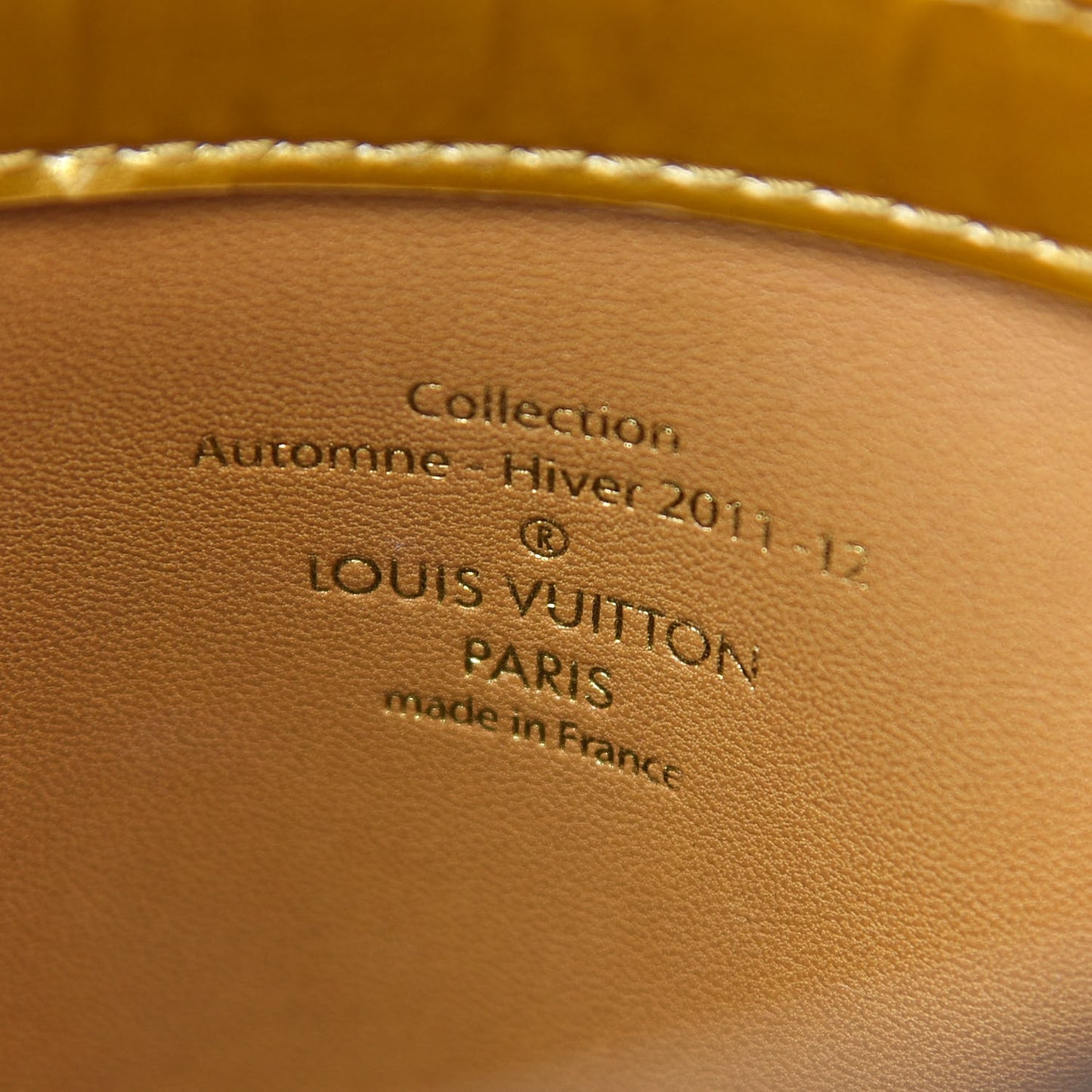 Patent Lambskin Fascination Lockit Moutarde