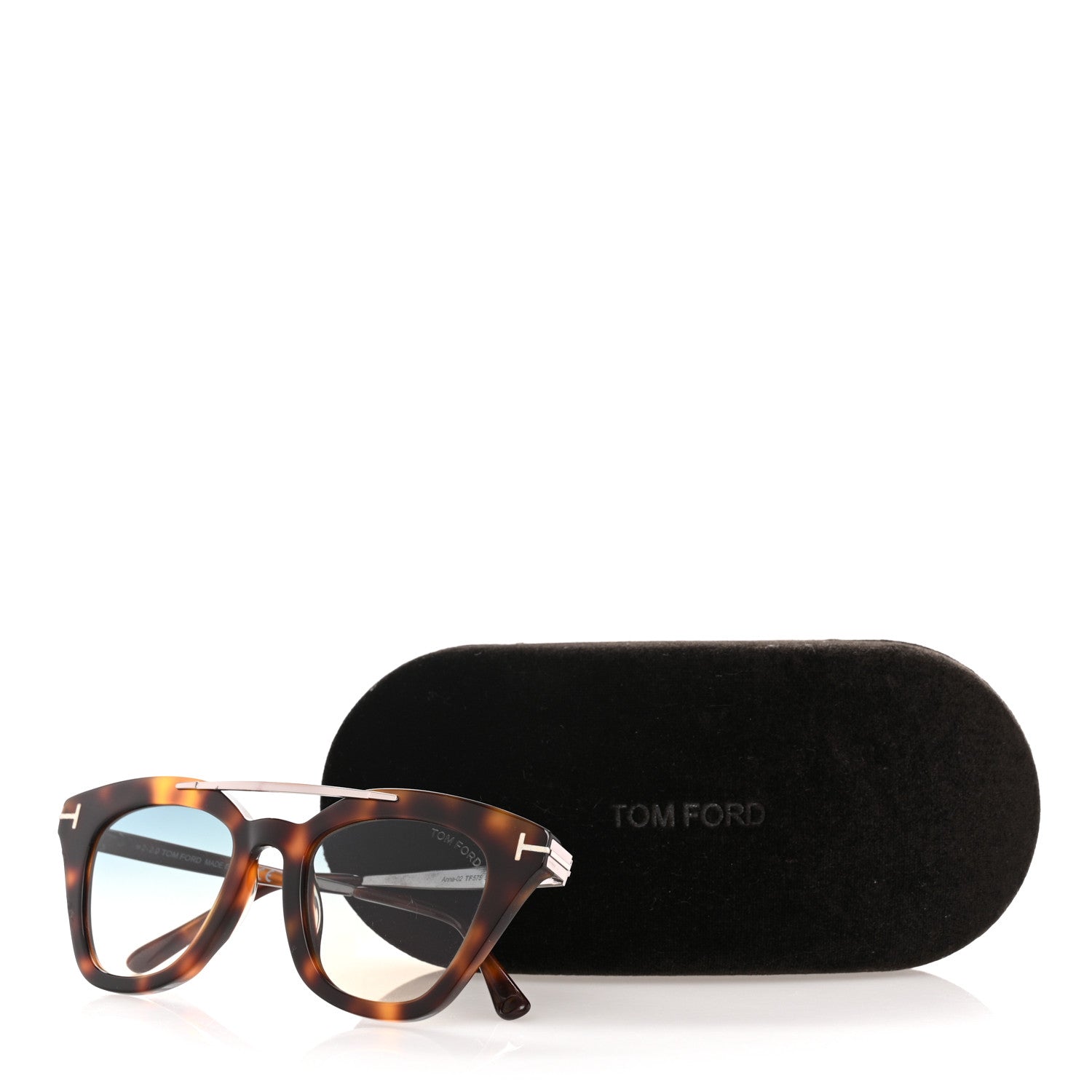 Tom Ford Acetate Anna Sunglasses TF575 Tortoise 8 of 8