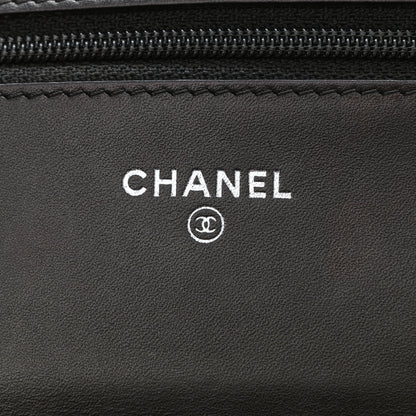 Chanel Calfskin Quilted Cambon Wallet On Chain WOC Black 6 of 14