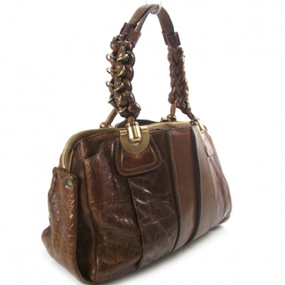 Chloe Leather Heloise Satchel Brown 3 of 11
