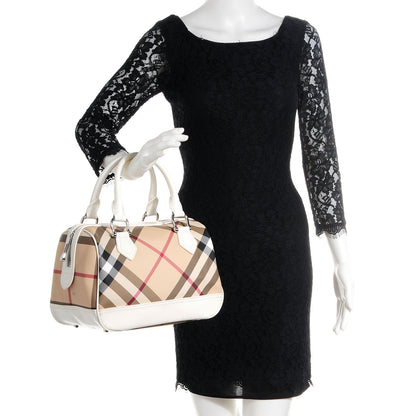 Burberry Nova Check Bowling Bag White 2 of 8