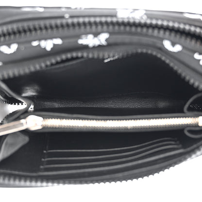 Christian Dior Calfskin Double Zip Crossbody Black White 6 of 13