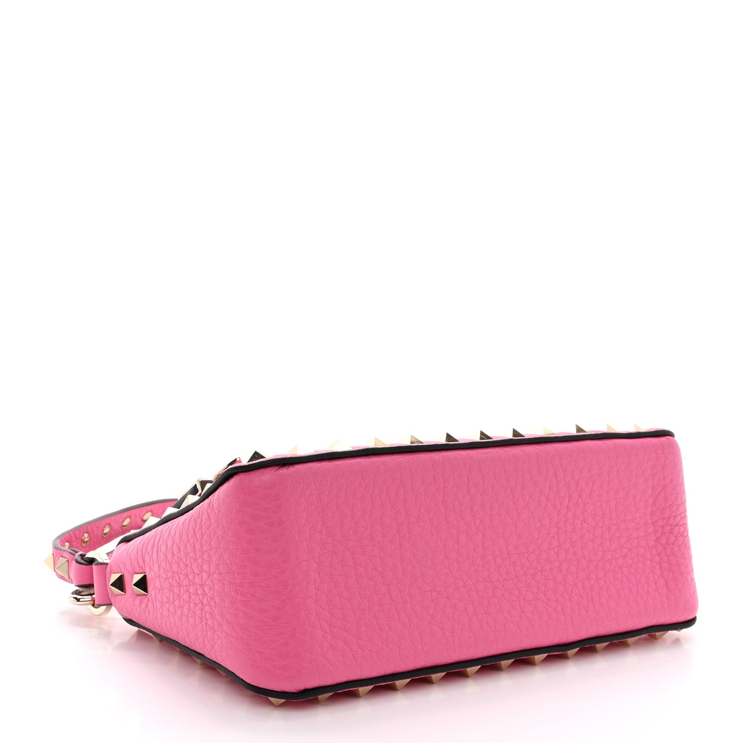 Valentino Garavani Pebbled Calfskin Small Rockstud Flip Lock Shoulder Bag Dawn Pink 4 of 10