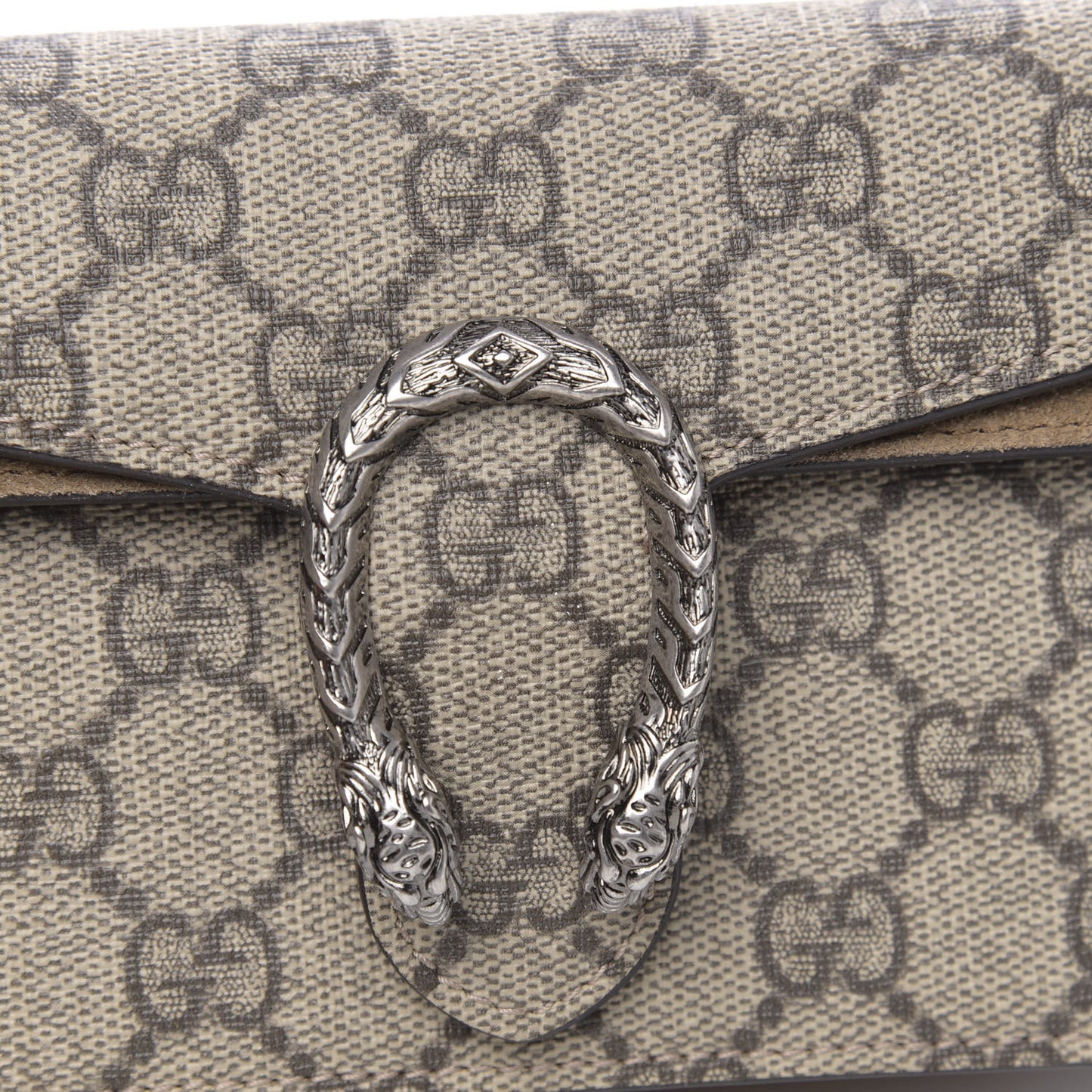 GG Supreme Monogram Super Mini Dionysus Shoulder Bag Taupe