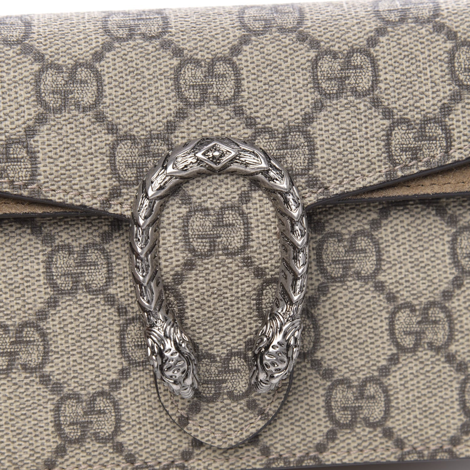 Gucci GG Supreme Monogram Super Mini Dionysus Shoulder Bag Taupe 9 of 11
