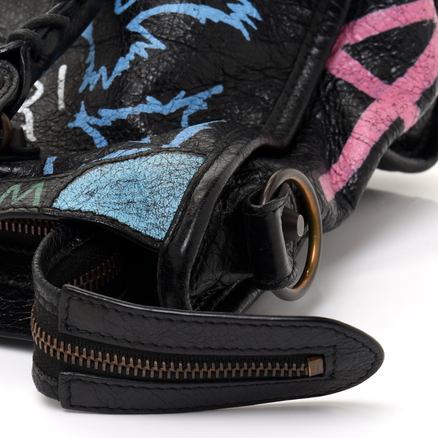 Agneau Graffiti All Over Classic Hardware S City Black Multicolor