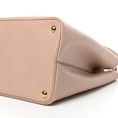 Prada Saffiano Cuir Medium Double Bag Cammeo Rosa 11 of 12