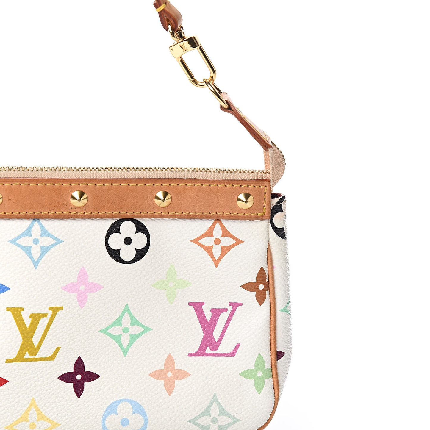 Monogram Multicolor Pochette Accessories White
