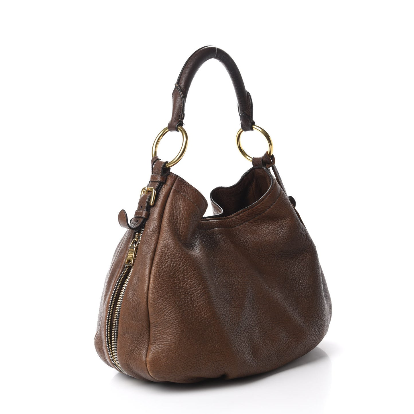 Vitello Daino Shoulder Bag Bruciato
