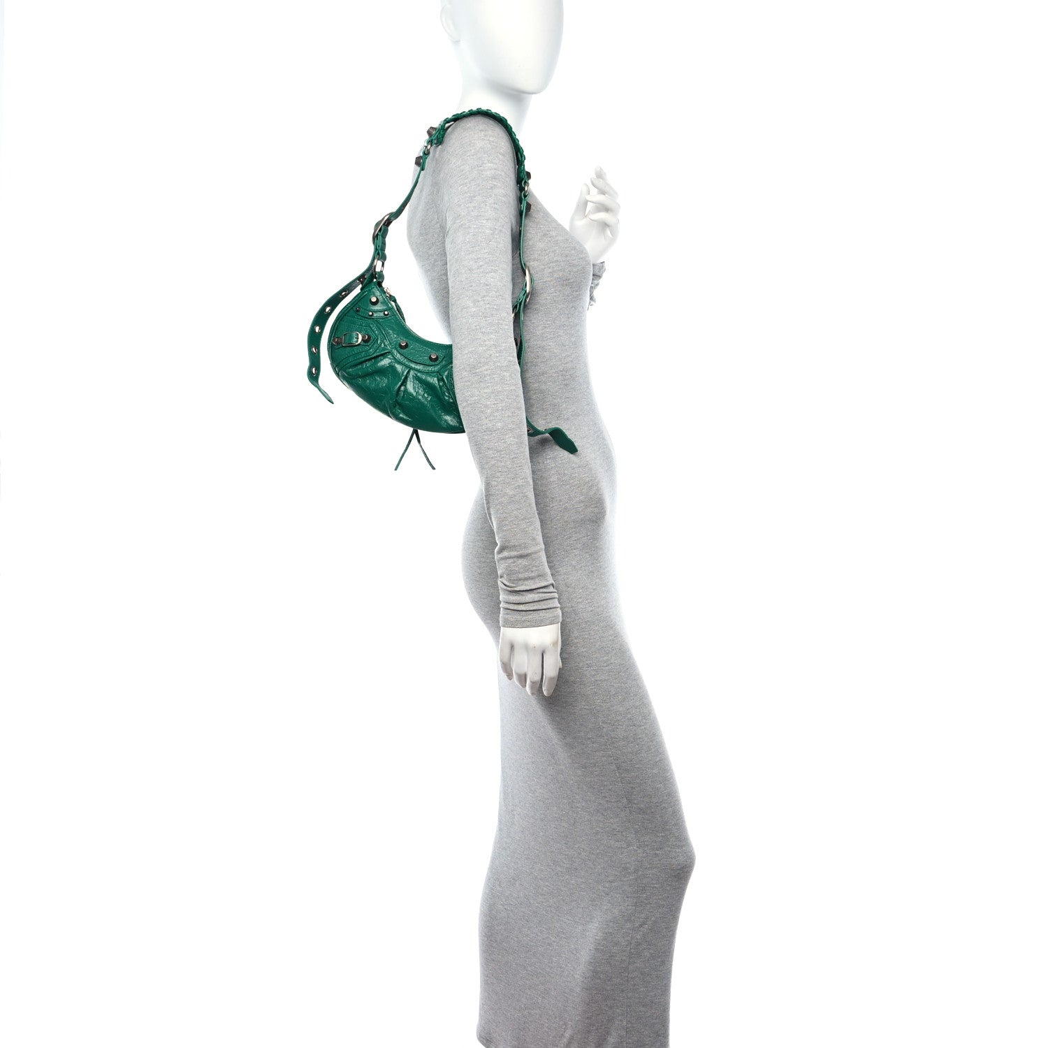 Balenciaga Agneau Arena Le Cagole Shoulder Bag XS Jade 2 of 11