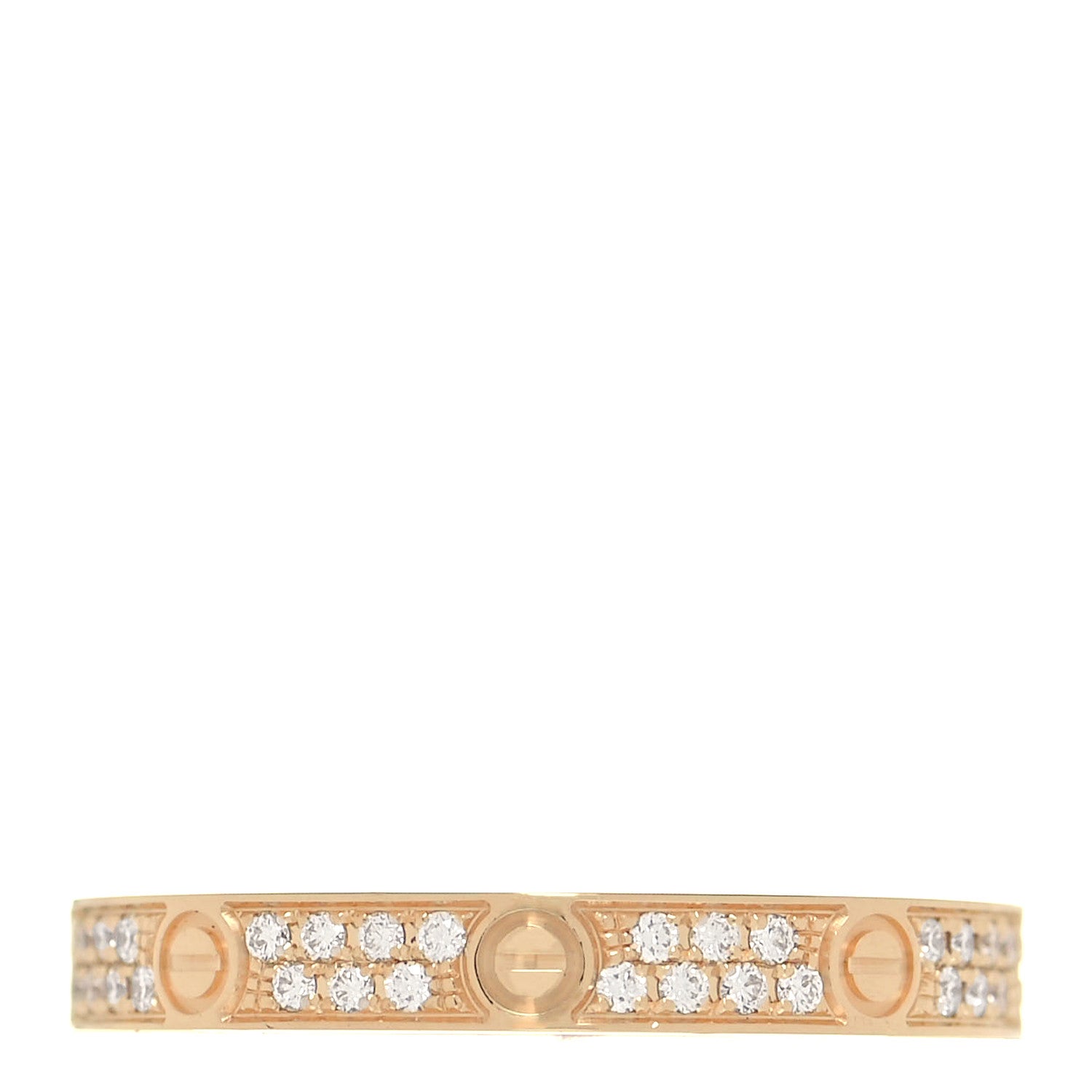 Cartier 18K Yellow Gold Diamond 2.6mm LOVE Paved Band Ring 48 4.5 1 of 4