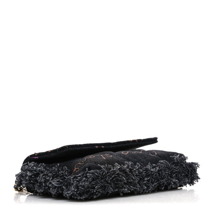 Chanel Denim Quilted Denim Mood Clutch With Chain Black Multicolor 4 of 10