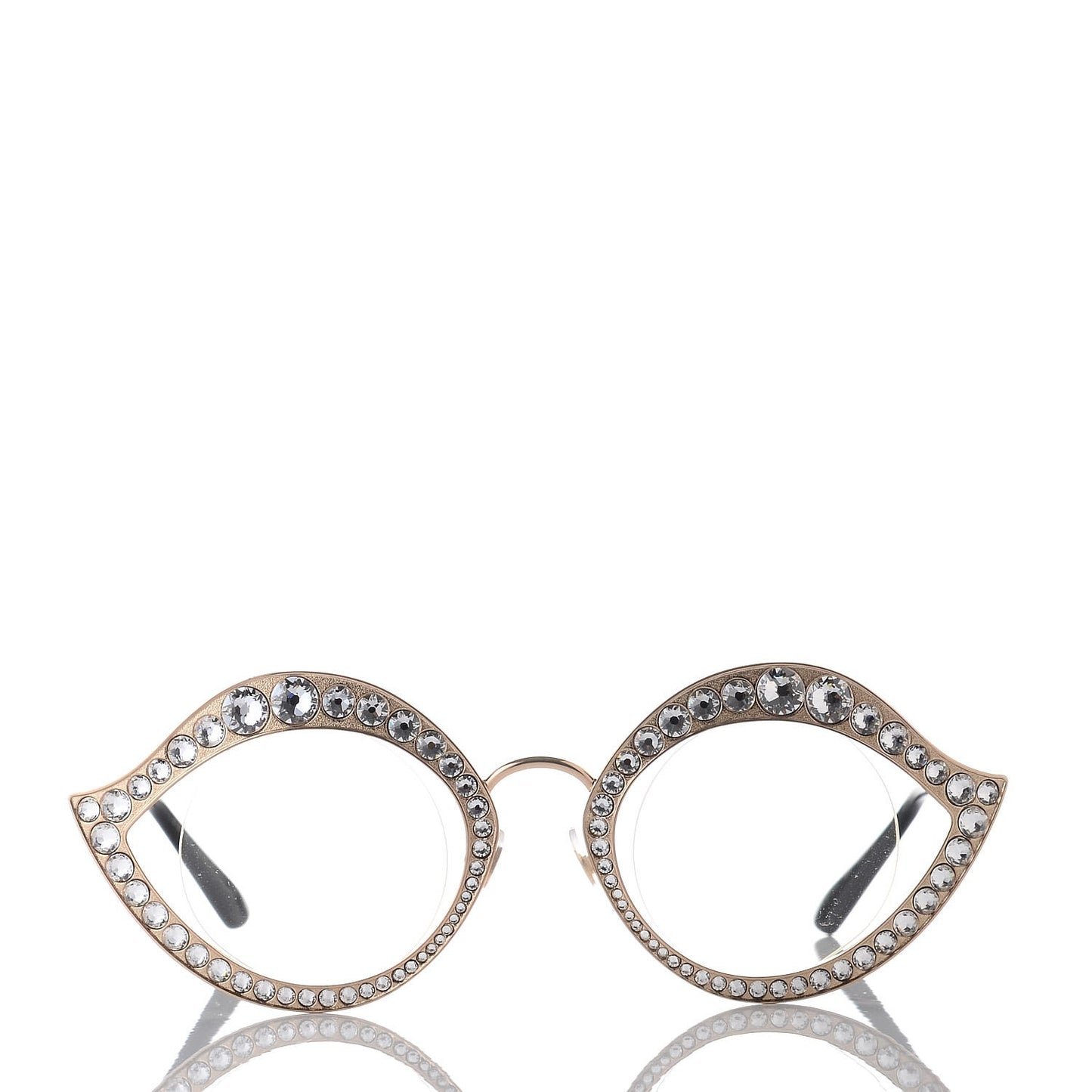 Metal Crystal Cat Eye Sunglasses GG0046S Gold