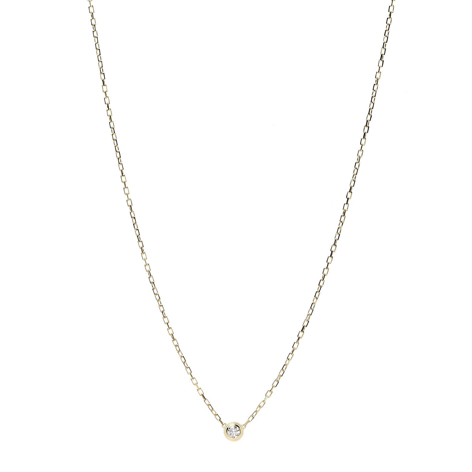 Cartier 18K Yellow Gold Diamond SM D'Amour Pendant Necklace 1 of 5