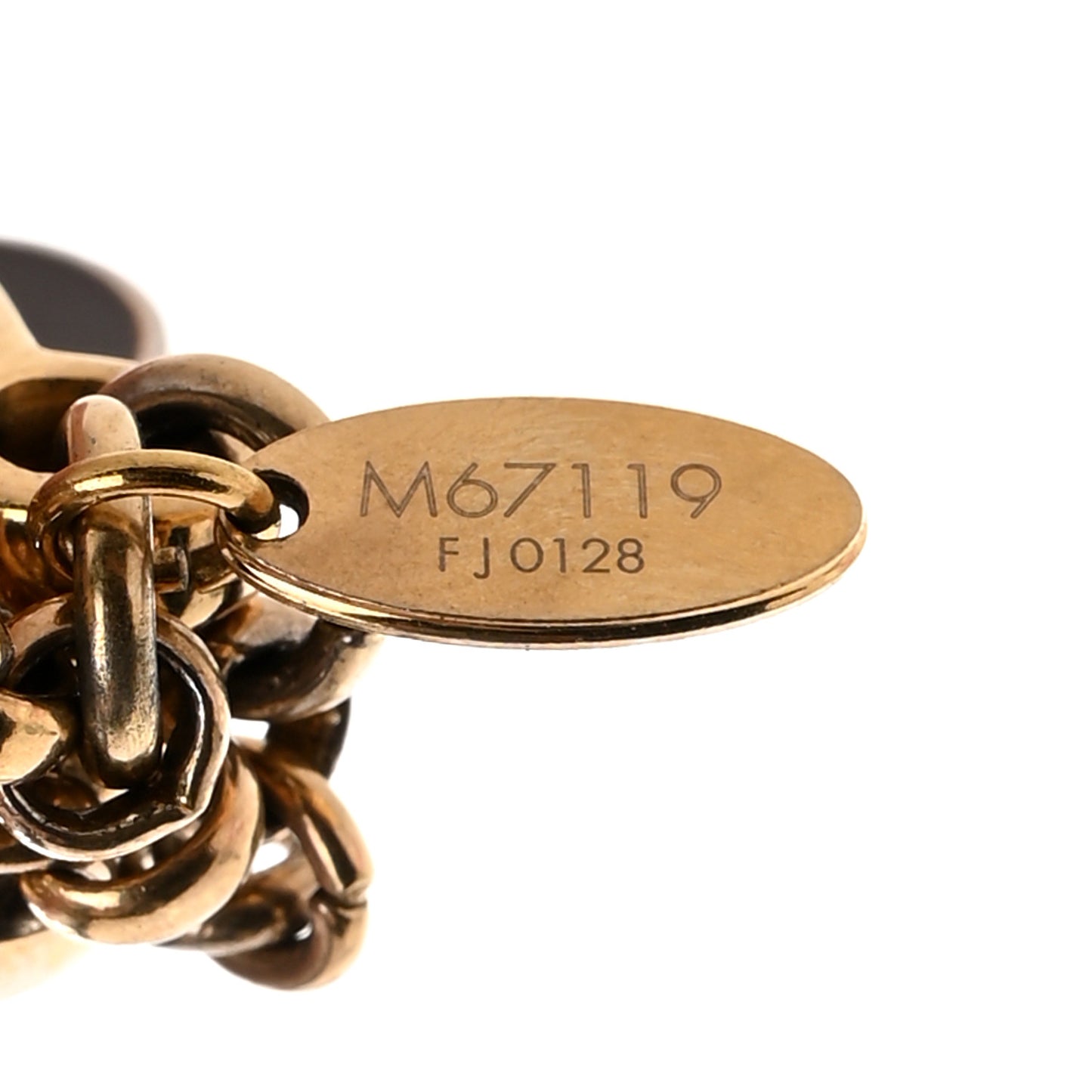 Metal Fleur De Monogram Bag Charm Dore Dore
