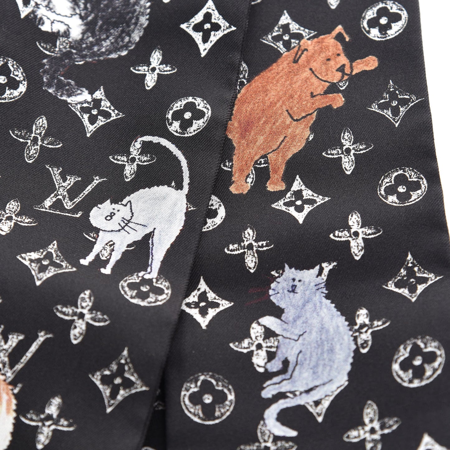 Silk Catogram Classic Bandeau Black