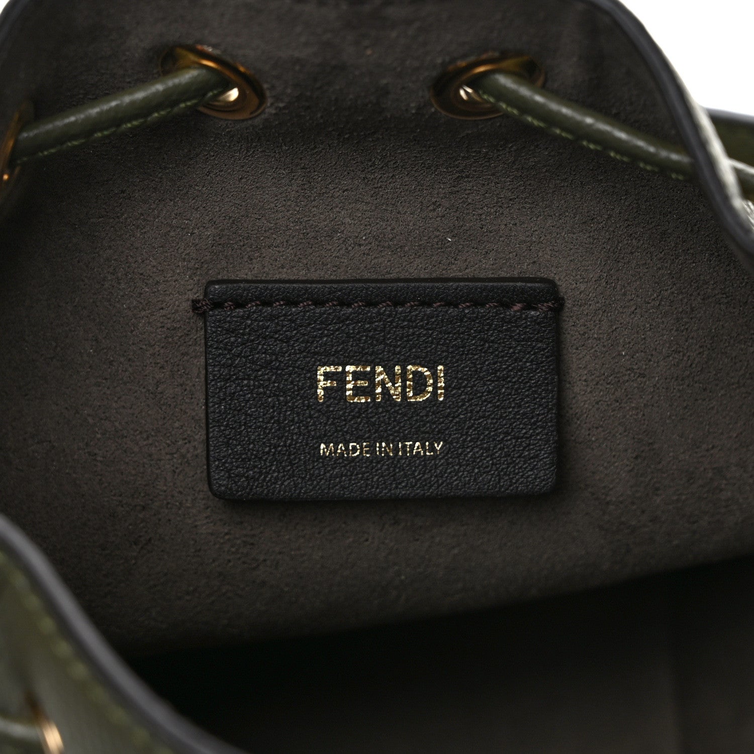 Fendi Vitello Cruise F is Fendi Mini Mon Tresor Bucket Bag Asparago 6 of 9