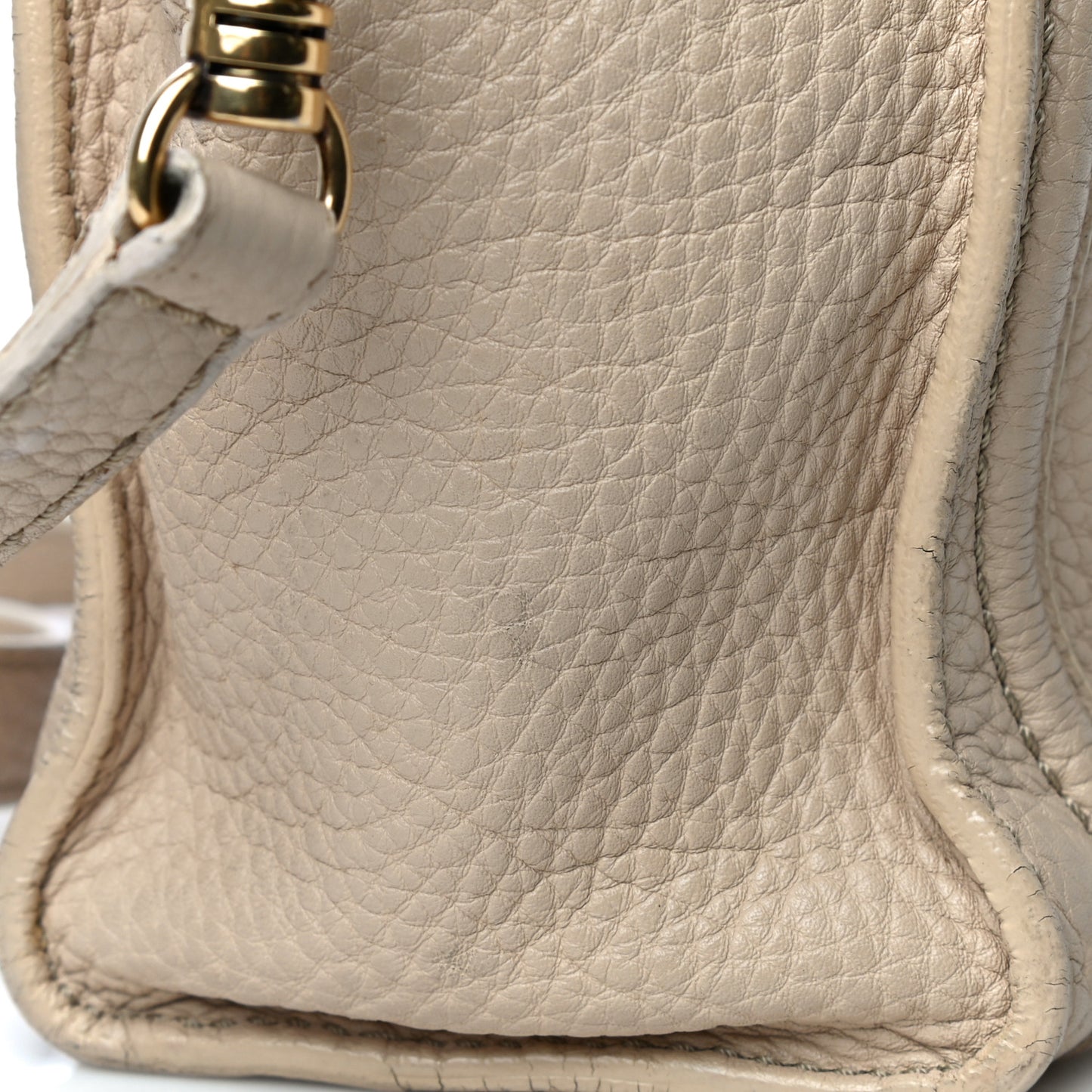 Pebbled Calfskin Nano Luggage Dune