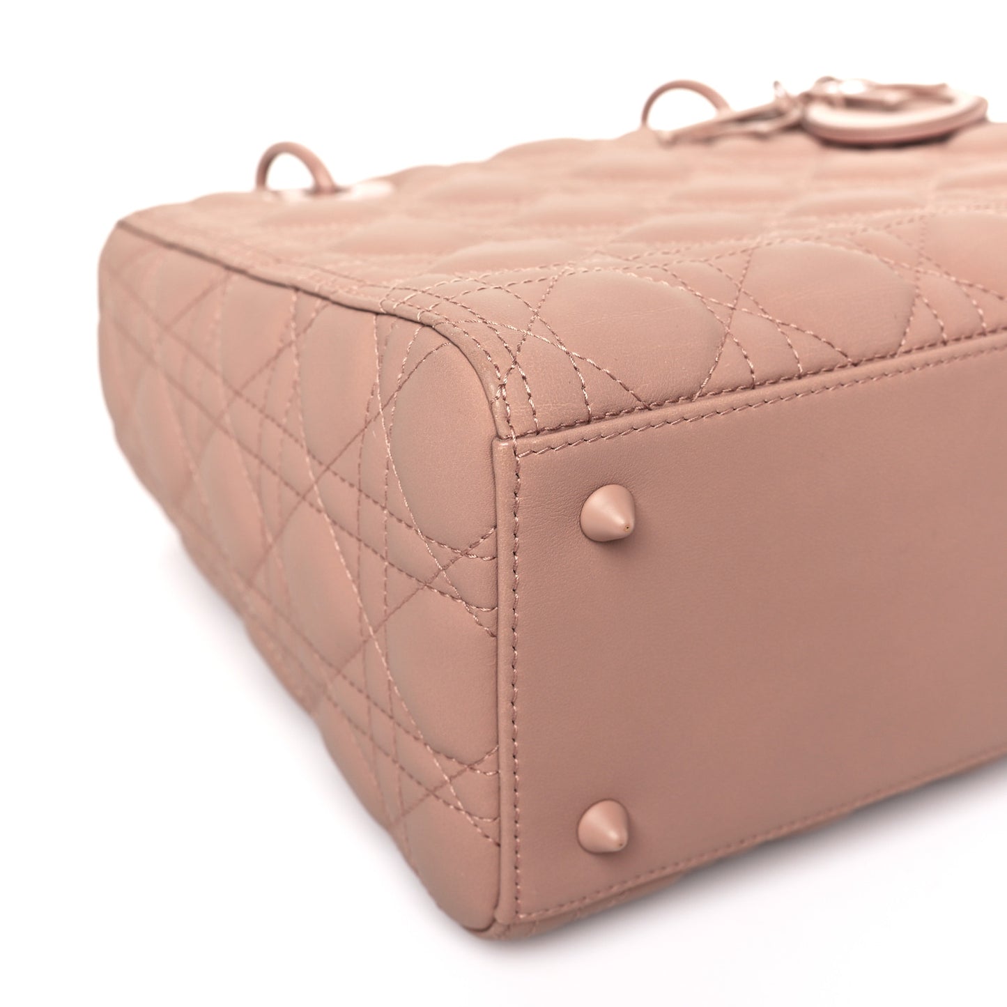 Ultra Matte Calfskin Cannage Medium Lady Dior Beige