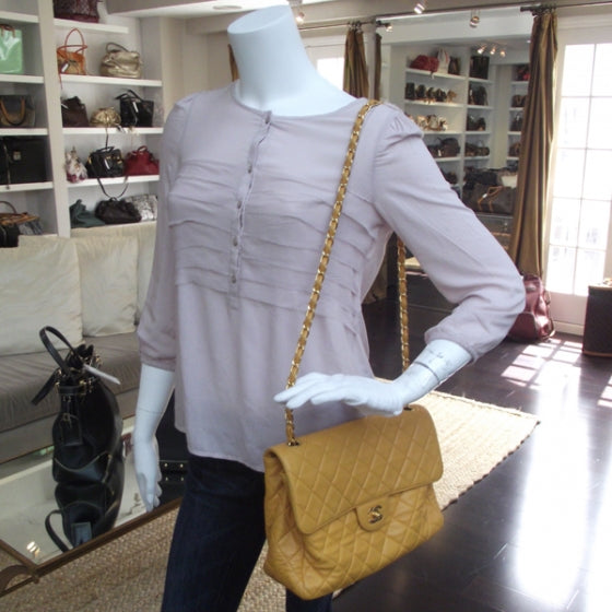Lambskin Jumbo Flap Mango