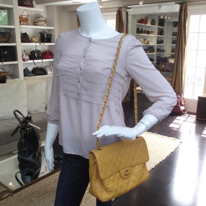 Chanel Lambskin Jumbo Flap Mango 2 of 15