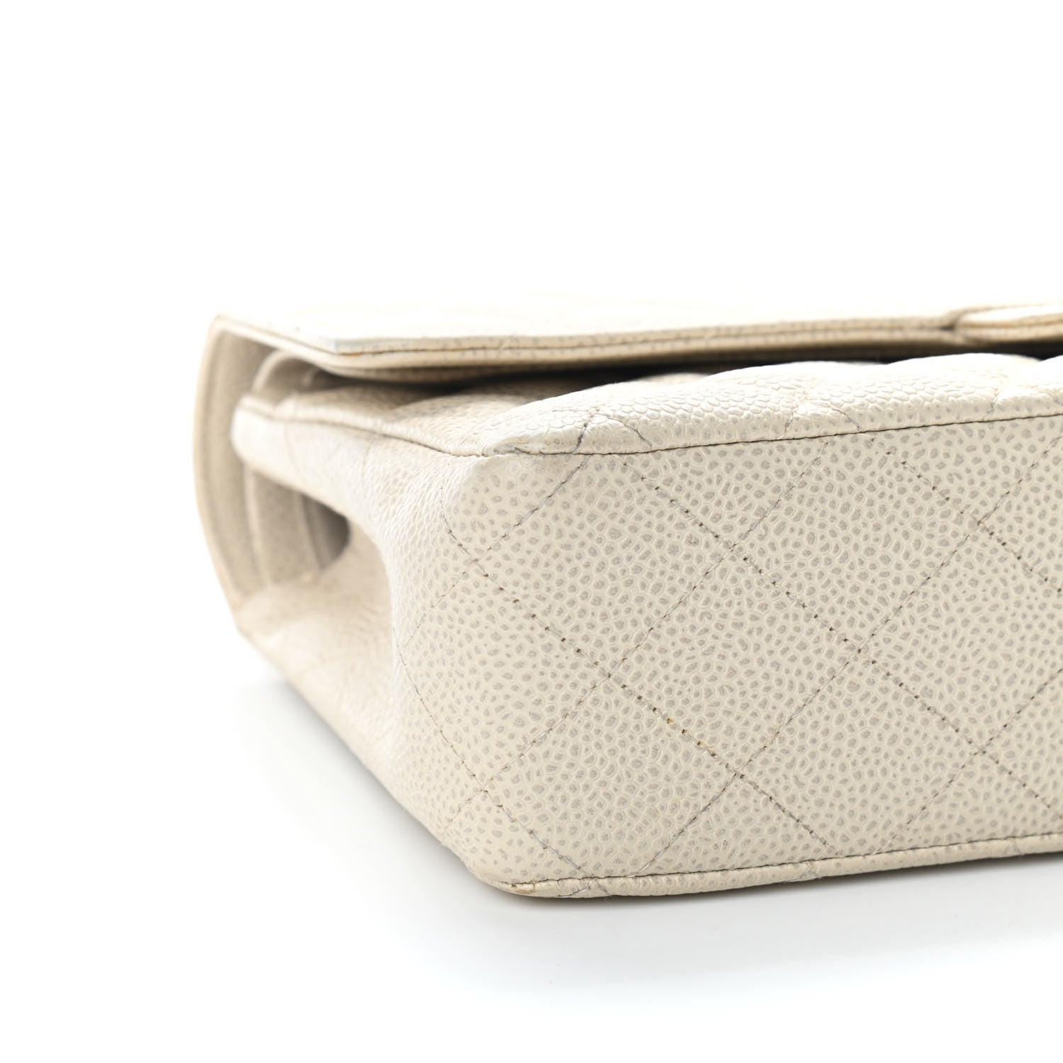 Chanel Caviar Quilted Medium Double Flap Light Beige 7 of 8