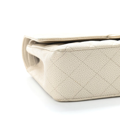 Chanel Caviar Quilted Medium Double Flap Light Beige 7 of 8