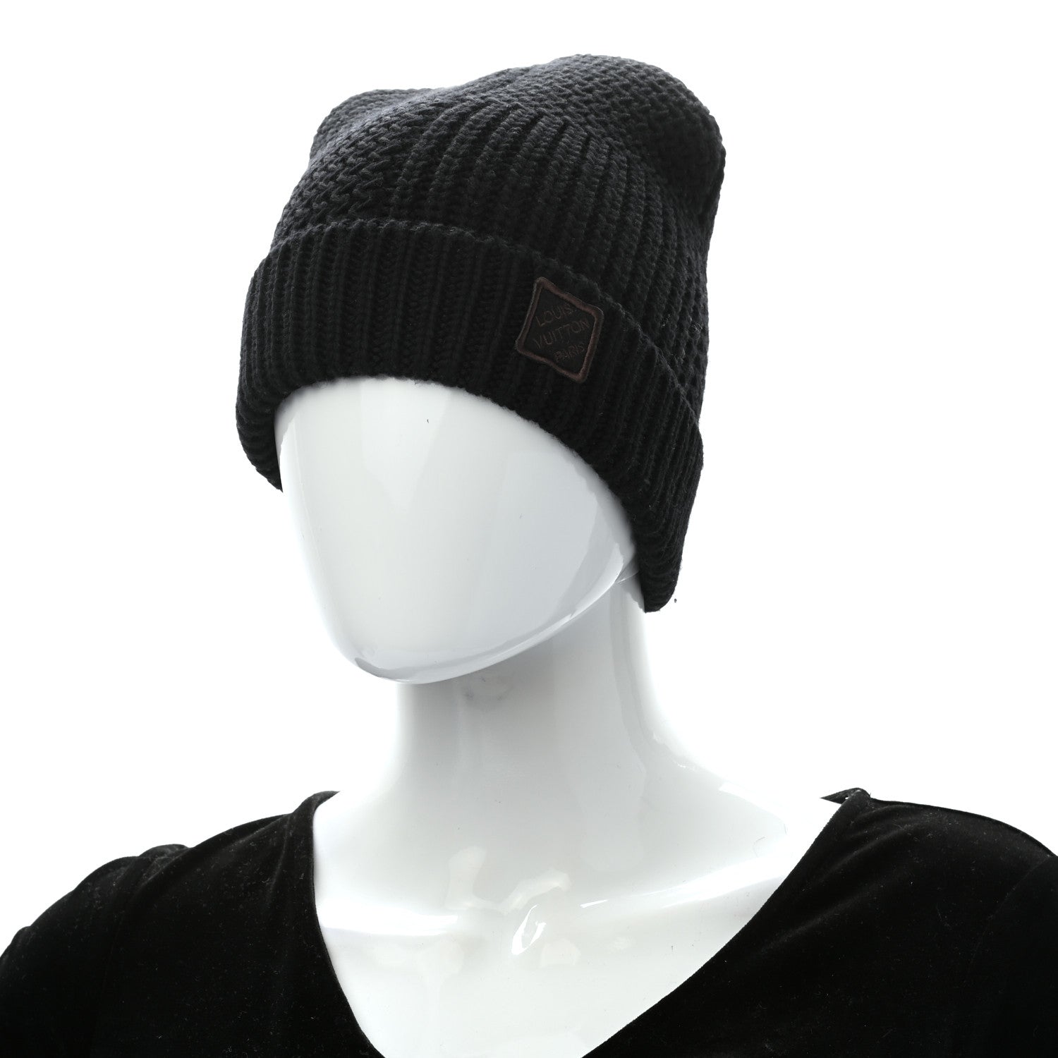 Louis Vuitton Wool Beanie Hat Black 2 of 4