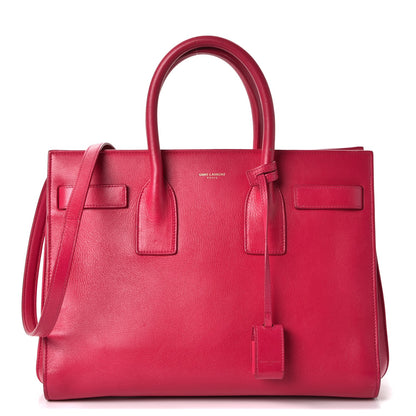 Saint Laurent Calfskin Small Sac De Jour Lipstick Fuchsia 1 of 19