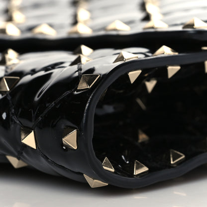 Valentino Garavani Patent Rockstud Spike Wallet on Chain Black 9 of 9