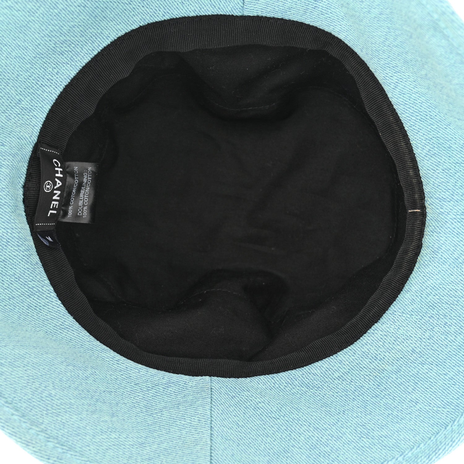 Chanel Denim CC Bucket Hat M Light Blue 7 of 8