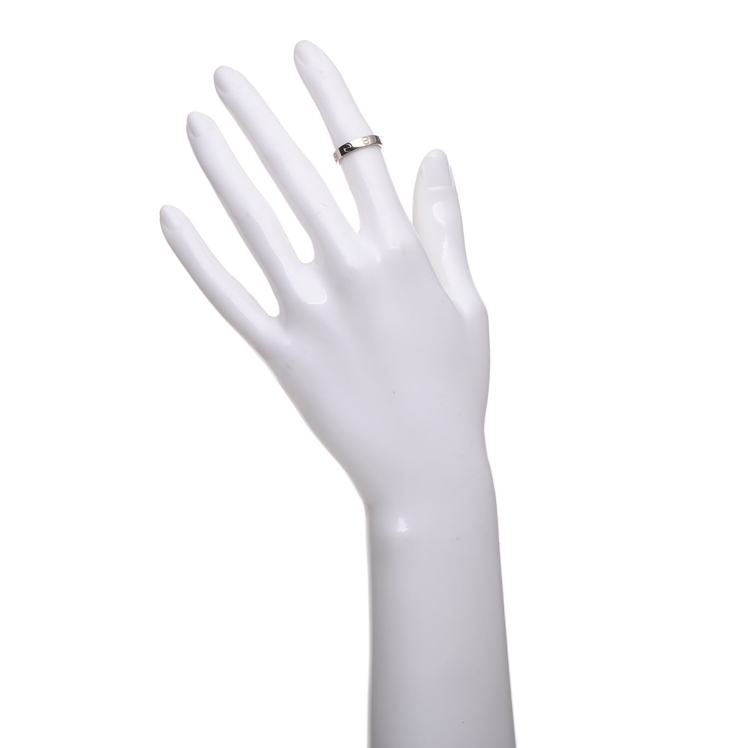 Cartier 18K White Gold 3.5mm LOVE Wedding Band Ring 47 4 2 of 6