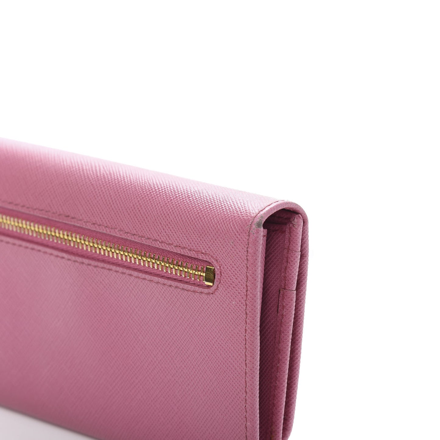 Saffiano Metal Continental Flap Wallet Begonia
