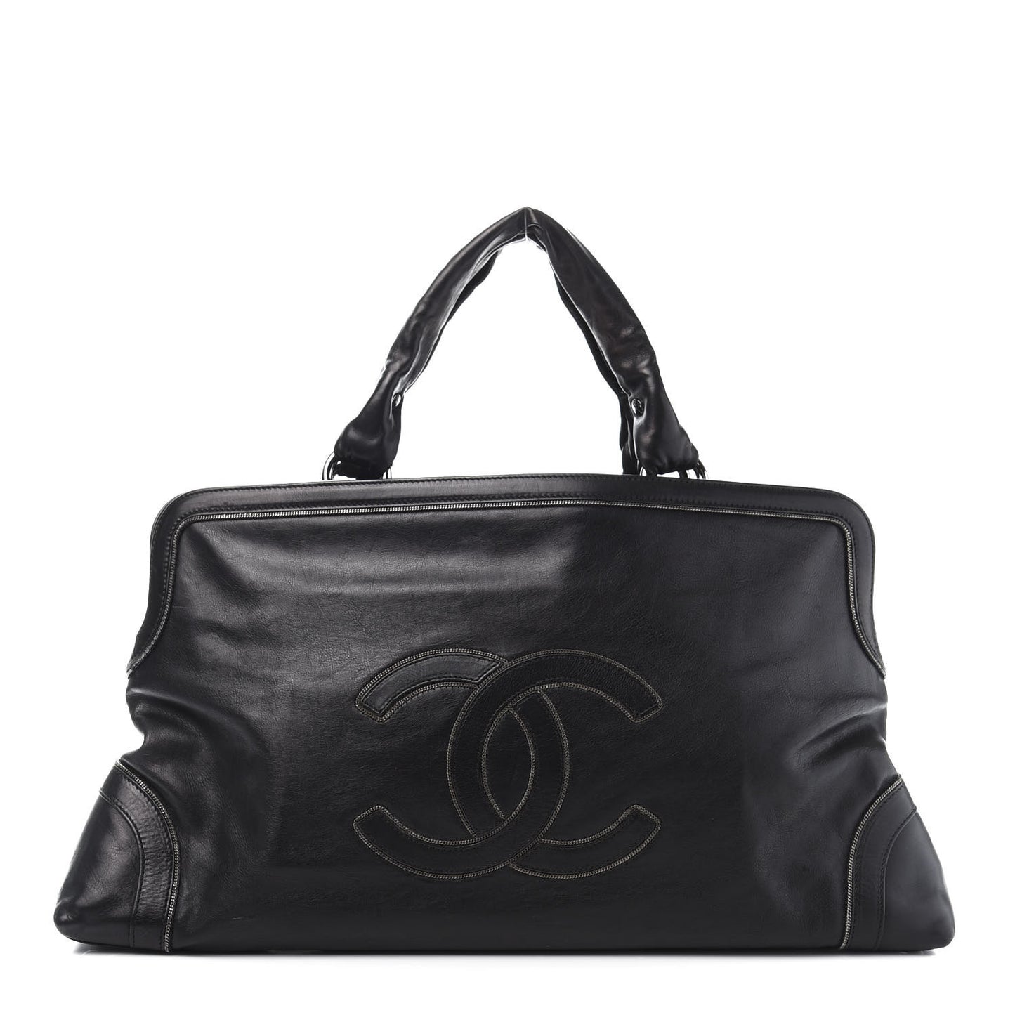 Lambskin East West Soho Shopper Black