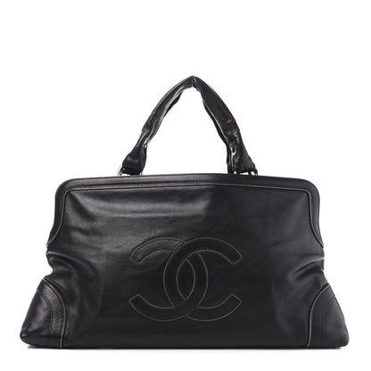 Chanel Lambskin East West Soho Shopper Black 1 of 15
