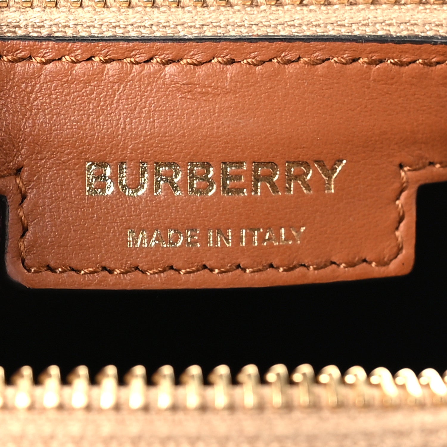 Burberry Check Mini Bowling Bag Brown 6 of 8