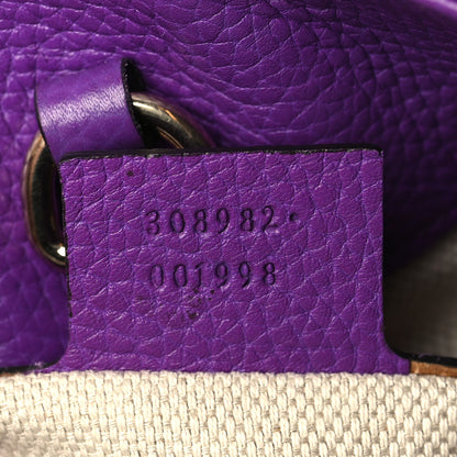 Gucci Pebbled Calfskin Medium Soho Chain Shoulder Bag Shine Purple 6 of 10