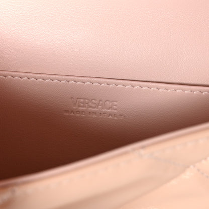 Versace Patent Quilted Greca Goddess Shoulder Bag Light Pink 6 of 10