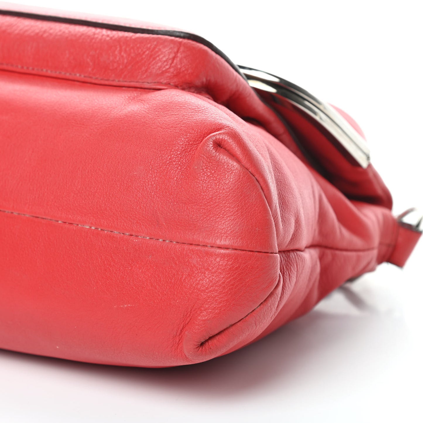Calfskin Miss Sleek Shoulder Bag Red