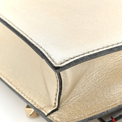 Valentino Garavani VALENTINO GARAVANI Metallic Nappa Small VCase Bag Platinum 12 of 12