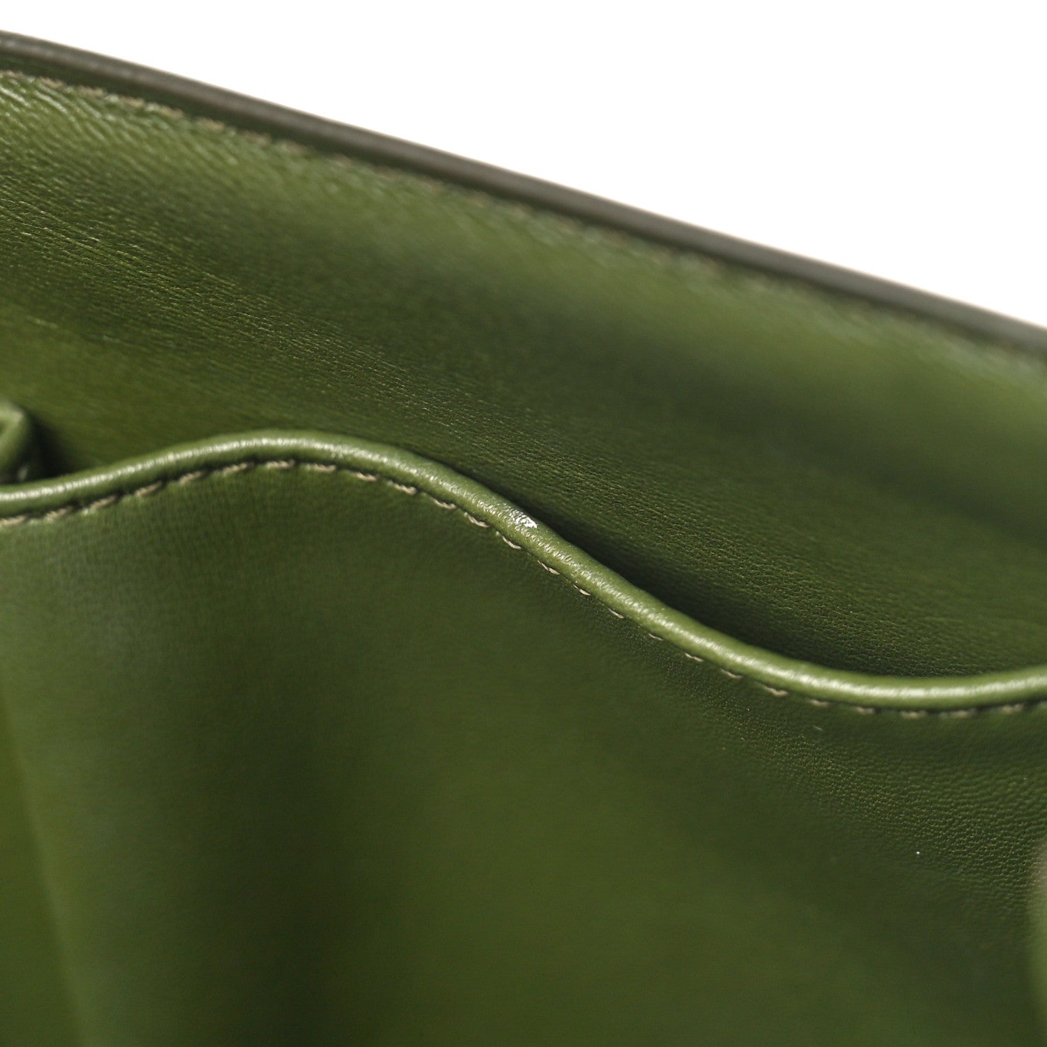 Celine Box Calfskin Classic Box Medium Flap Bag Army Green 6 of 9