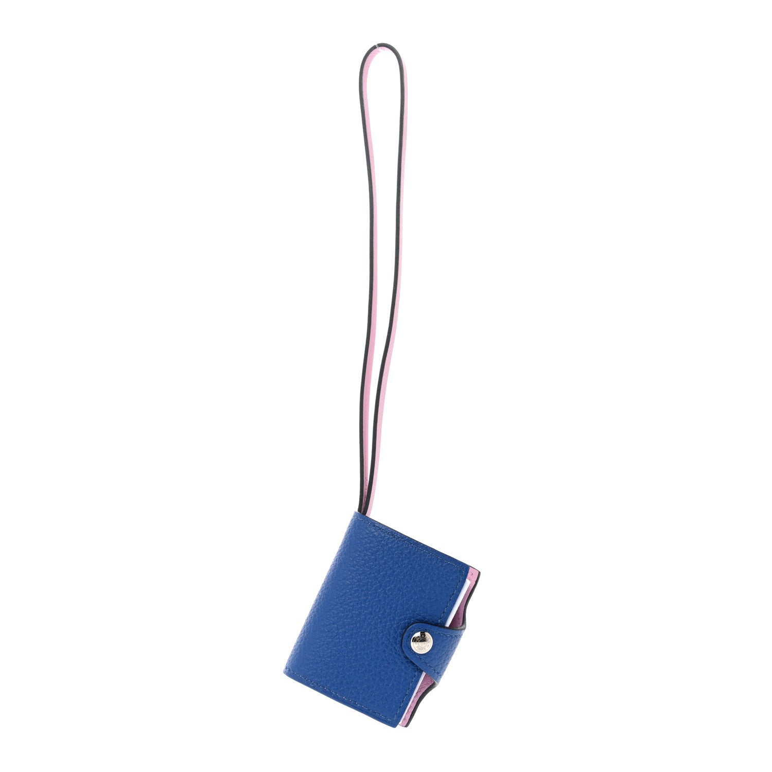 Hermes Togo Swift Verso Ulysse Nano Bag Charm Bleu France Mauve Sylvestre 1 of 4