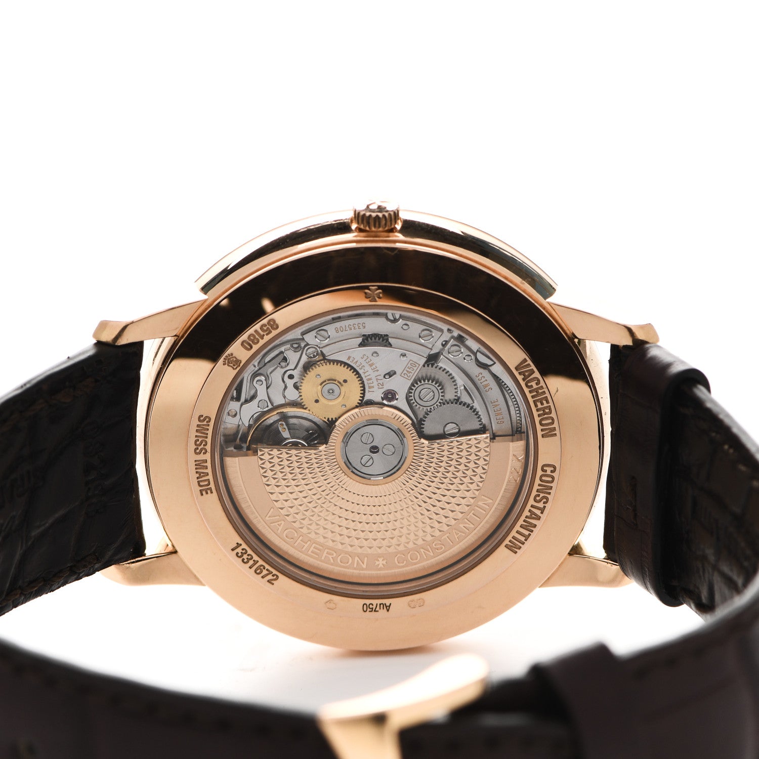 Vacheron Constantin 18K Pink Gold Alligator 40mm Patrimony Automatic Watch 85180 4 of 6