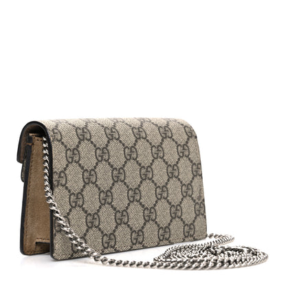 Gucci GG Supreme Monogram Super Mini Dionysus Shoulder Bag Taupe 3 of 9