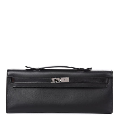 Hermes Swift Kelly Cut Clutch Pochette Black 1 of 7
