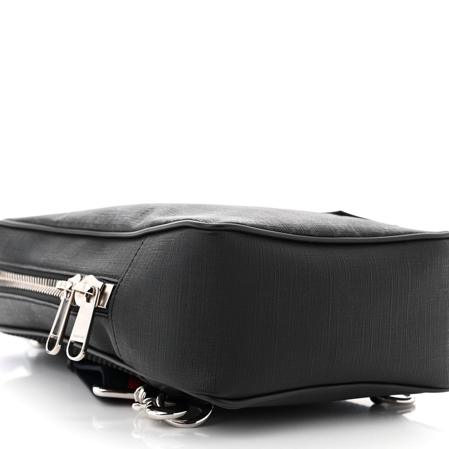 GG Supreme Monogram Web Belt Bag Black Grey
